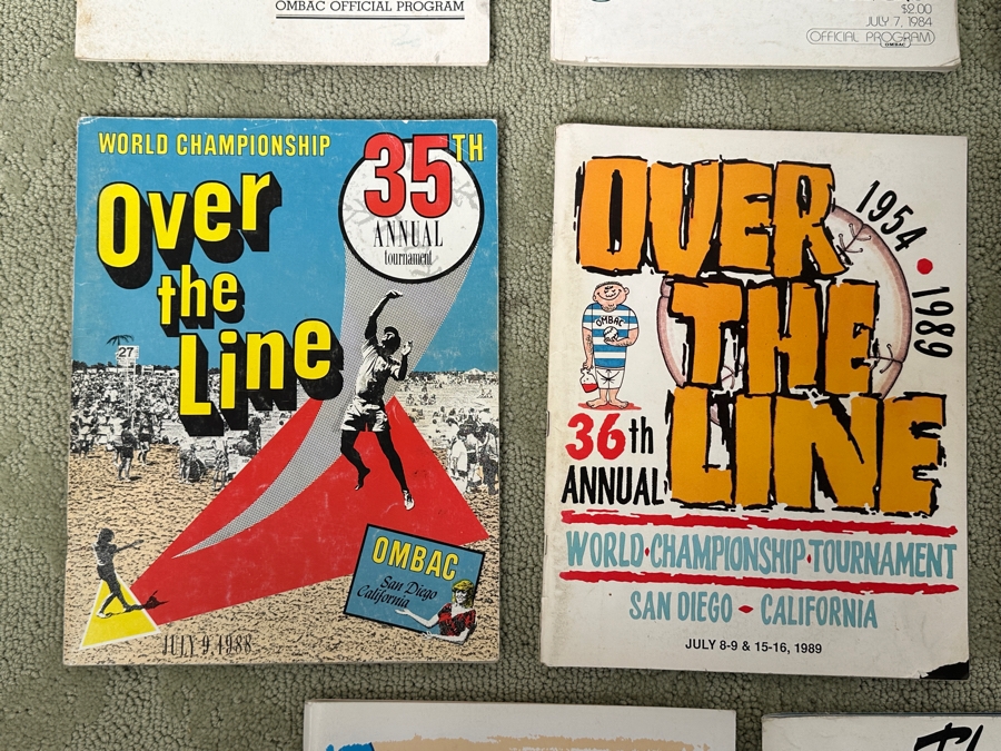 Just Added - (11) San Diego Over The Line Tournament Programs From 1982 - 2001 [Photo 4]