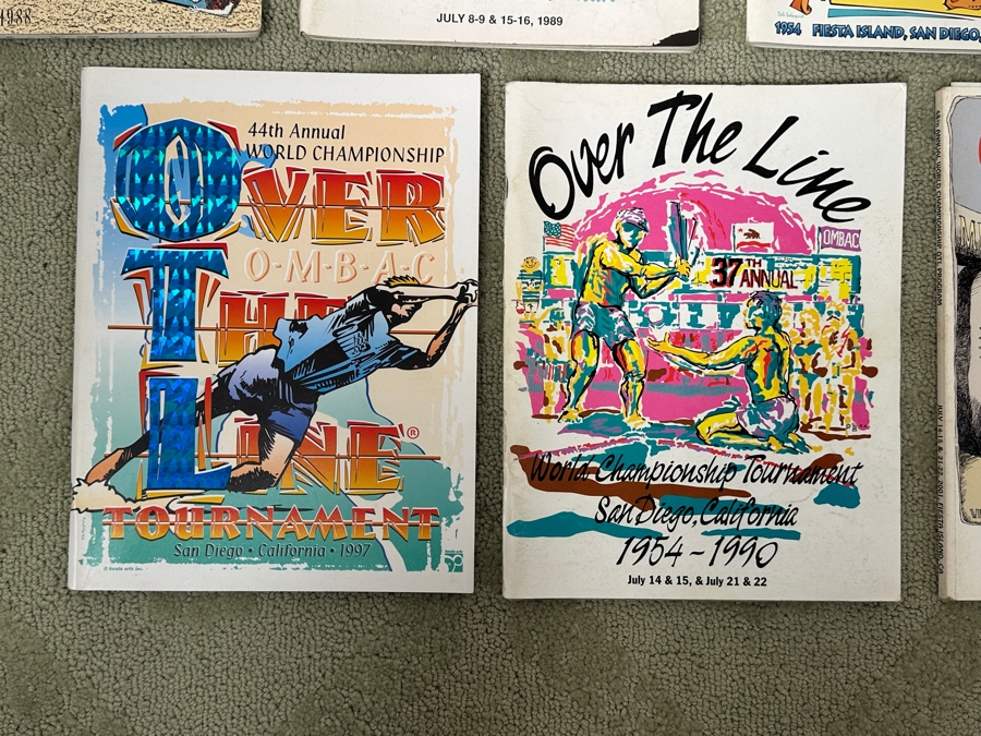Just Added - (11) San Diego Over The Line Tournament Programs From 1982 - 2001 [Photo 6]