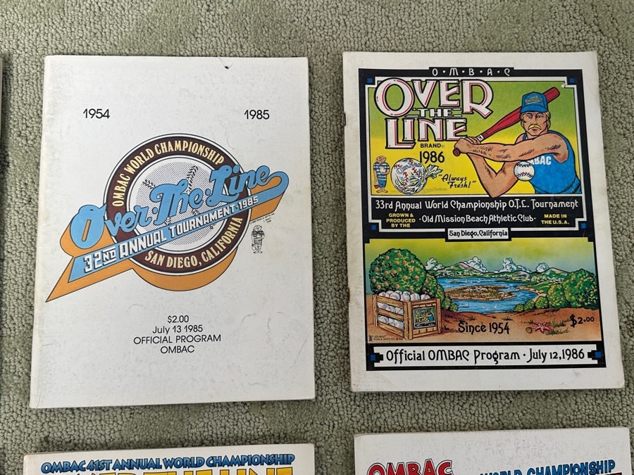 Just Added - (11) San Diego Over The Line Tournament Programs From 1982 - 2001 [Photo 3]