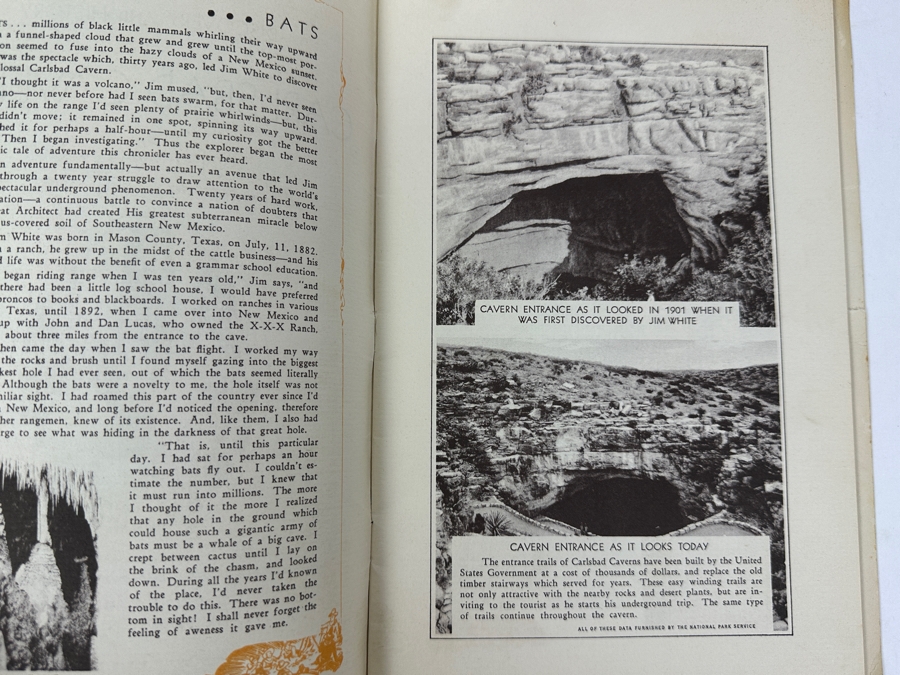 Just Added - Vintage 1932 Paperback Book The Discovery And History Of Carlsbad Caverns Jim White’s Own Story By James Larkin White [Photo 5]