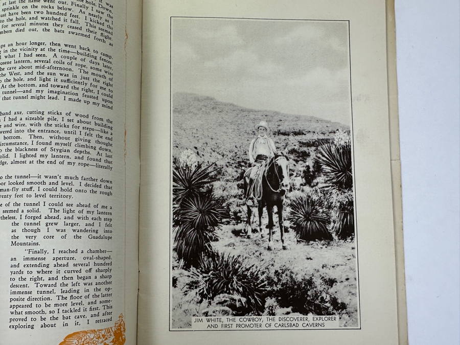 Just Added - Vintage 1932 Paperback Book The Discovery And History Of Carlsbad Caverns Jim White’s Own Story By James Larkin White [Photo 6]