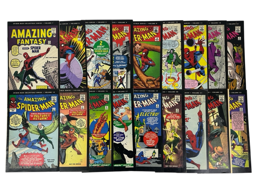 Just Added - (18) The Amazing Spider-Man Comic Book Reprints From The Spider-Man Collectible Series From No. 1 - 23 - See Photos