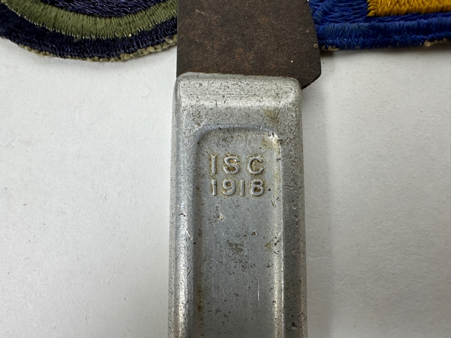 Just Added - Antique 1918 US Military Mess Kit Knife And (12) US Military Patches [Photo 2]