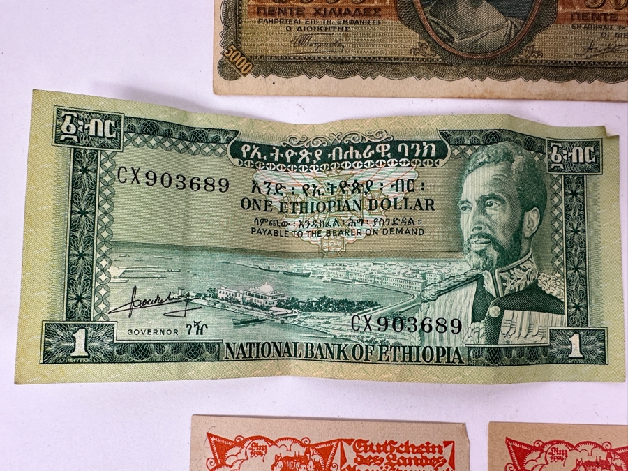 Just Added - (13) Foreign Currency From China, Greece, France, Germany, Hong Kong & Ethiopia [Photo 6]