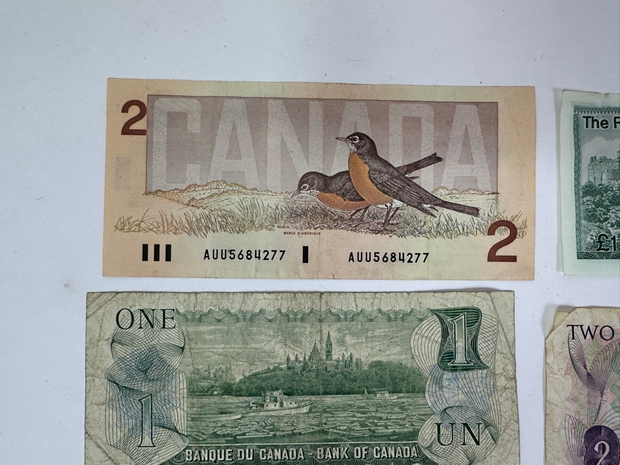 Just Added - (13) Foreign Currency From Canada, Scotland, New Zealand, Bahamas & England [Photo 14]