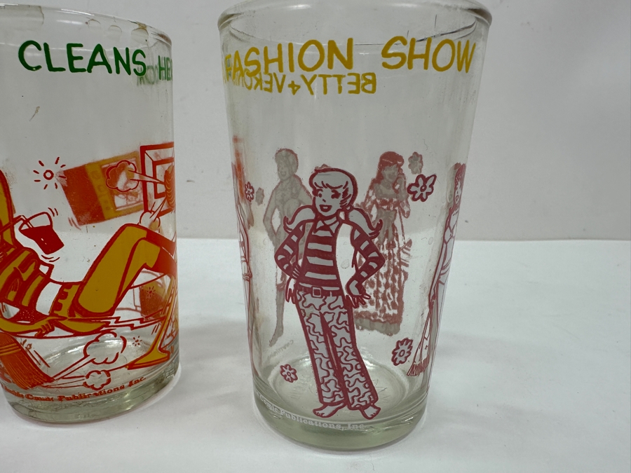 Just Added - (3) Vintage Juice Glasses From The Archie Comics Series: Reggie, Sabrina & Betty & Veronica [Photo 5]