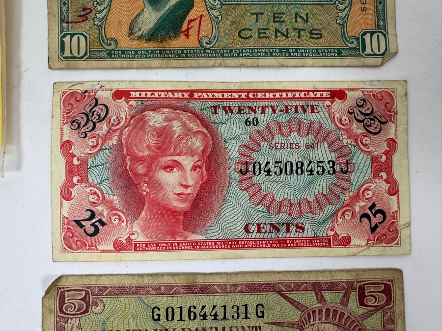 Just Added - (3) New Old Stock Military Medals And (5) Vintage Military Payment Certificates [Photo 4]