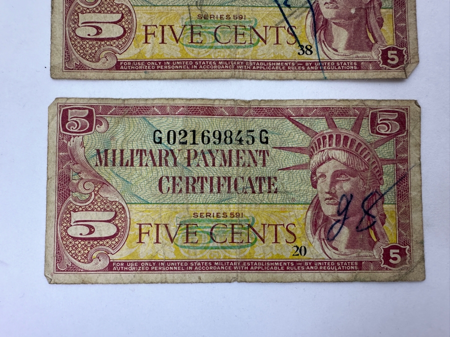 Just Added - (3) New Old Stock Military Medals And (5) Vintage Military Payment Certificates [Photo 6]