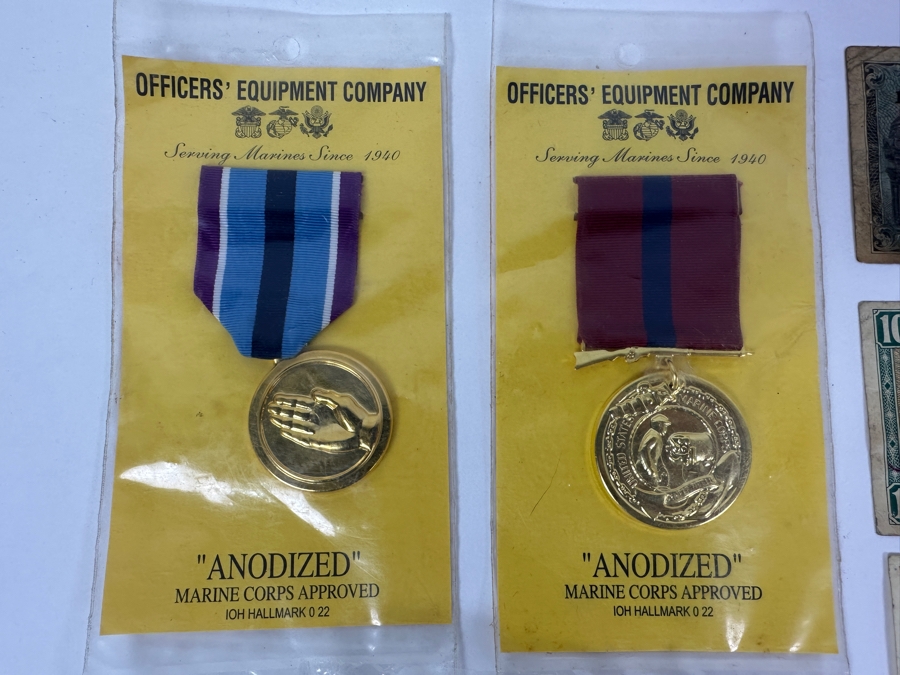 Just Added - (3) New Old Stock Military Medals And (5) Vintage Military Payment Certificates [Photo 8]