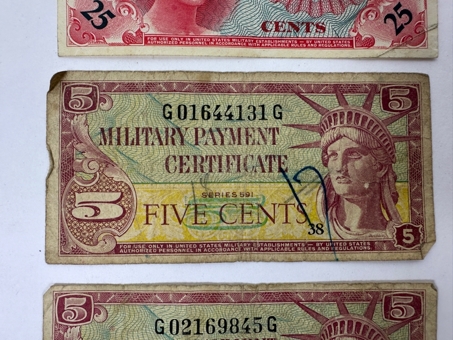 Just Added - (3) New Old Stock Military Medals And (5) Vintage Military Payment Certificates [Photo 5]