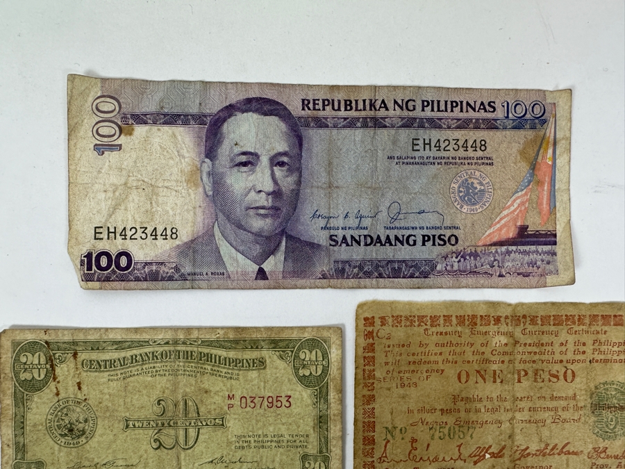 Just Added - (19) Paper Currency From The Philippines [Photo 4]