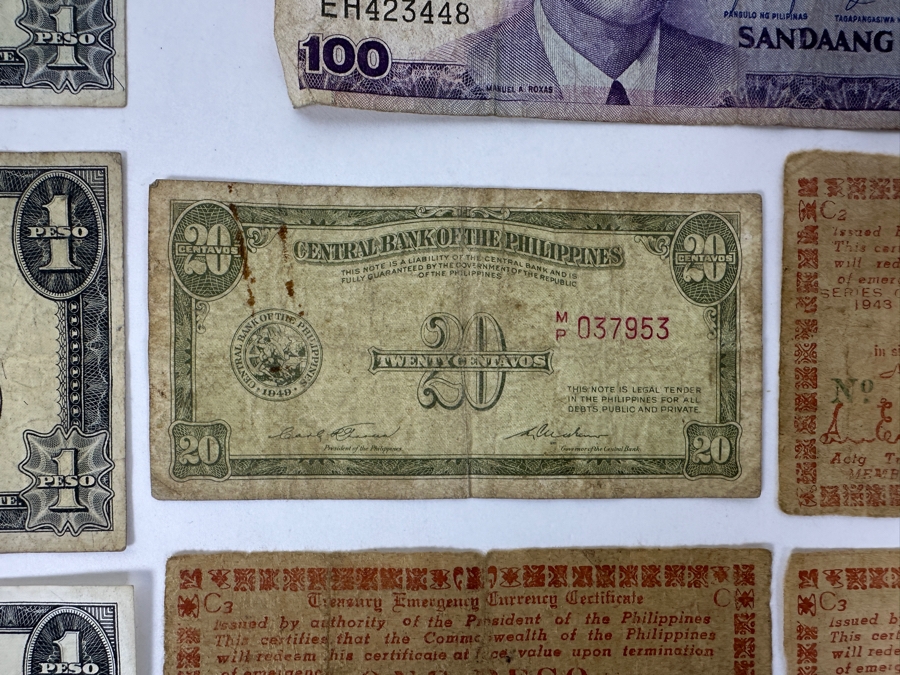 Just Added - (19) Paper Currency From The Philippines [Photo 5]
