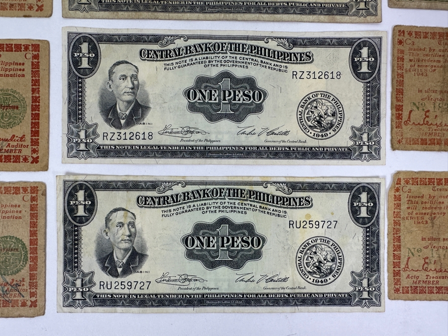 Just Added - (19) Paper Currency From The Philippines [Photo 3]