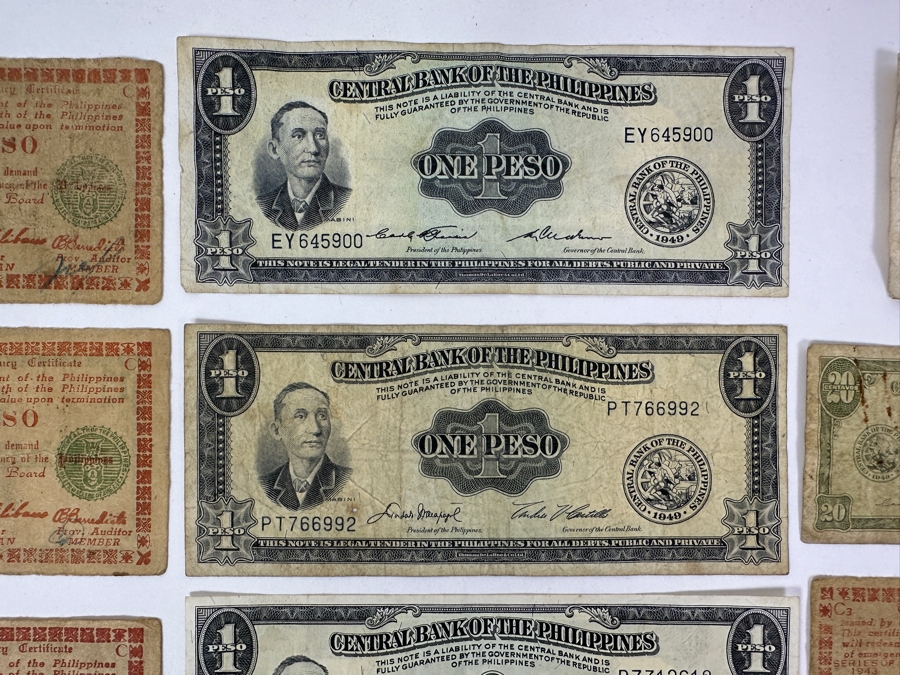 Just Added - (19) Paper Currency From The Philippines [Photo 2]