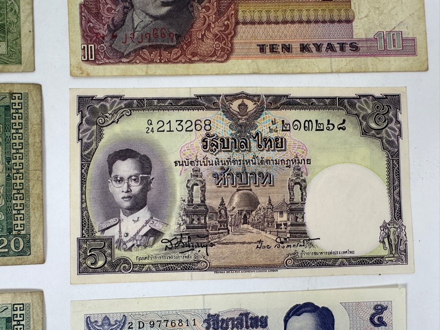 Just Added - (6) Paper Currency From Vietnam, Burma & Thailand [Photo 6]