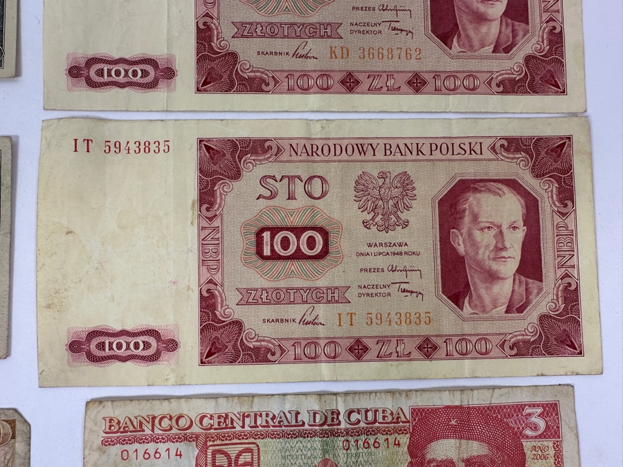 Just Added - (8) Paper Currency From Mexico, Poland, Cuba & Netherlands [Photo 7]