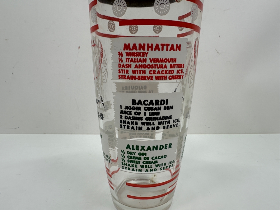 Just Added - Mid-century Recipe Cocktail Shaker 9.5'H [Photo 5]