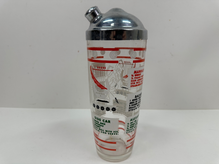 Just Added - Mid-century Recipe Cocktail Shaker 9.5'H [Photo 2]
