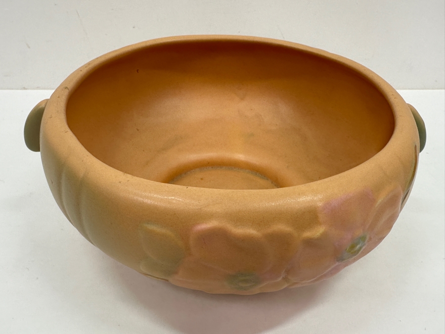 Just Added - Vintage 1940s Weller Wild Rose Jardiniere Bowl Planter [Photo 2]