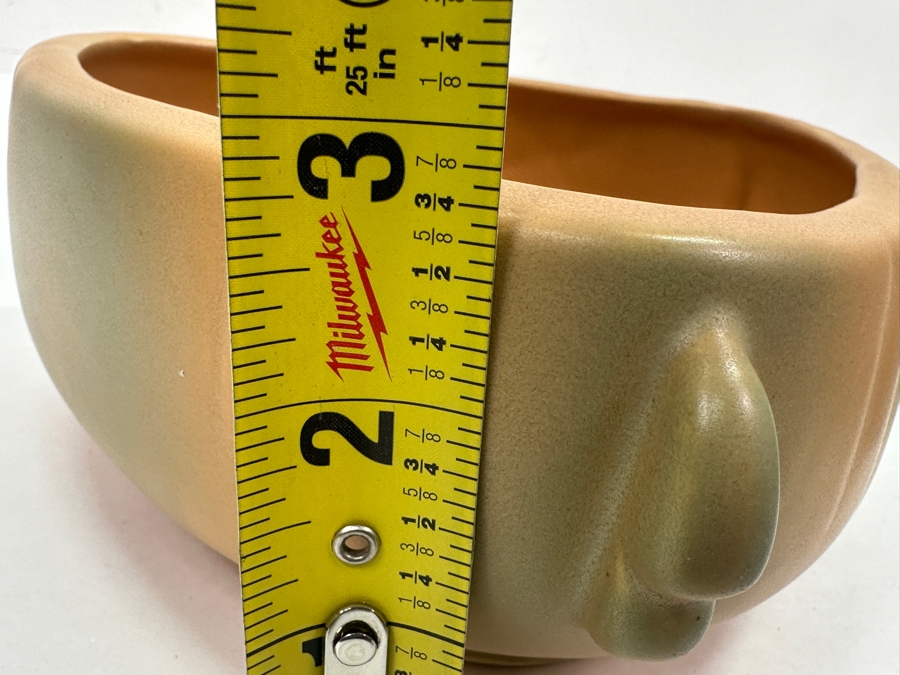 Just Added - Vintage 1940s Weller Wild Rose Jardiniere Triangular Bowl Planter 7'W x 3'H [Photo 6]