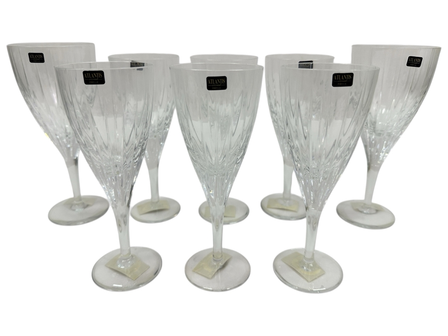 Just Added - Atlantis Fantasy Crystal Glassware Wine Glasses 8'H