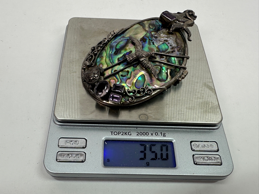 Just Added - Sterling Silver and Abalone Shell Pendant 35g [Photo 7]