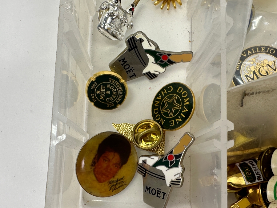 Just Added - Collection Of Pins Including Sports Pins, Liquor Advertising Pins, Russian Pins, Michael Jackson Pin & More - See Photos [Photo 9]