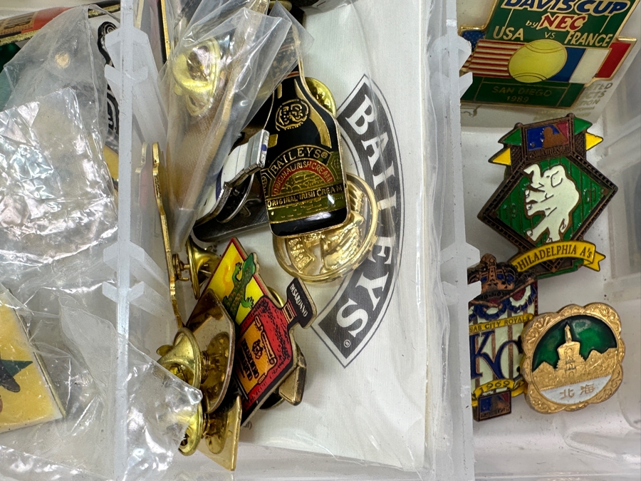 Just Added - Collection Of Pins Including Sports Pins, Liquor Advertising Pins, Russian Pins, Michael Jackson Pin & More - See Photos [Photo 17]