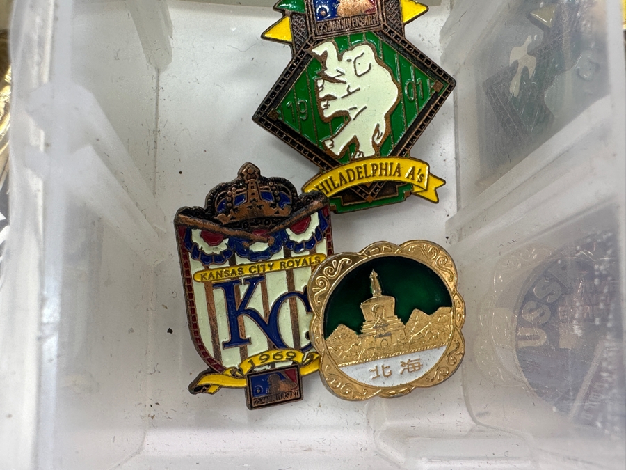 Just Added - Collection Of Pins Including Sports Pins, Liquor Advertising Pins, Russian Pins, Michael Jackson Pin & More - See Photos [Photo 5]