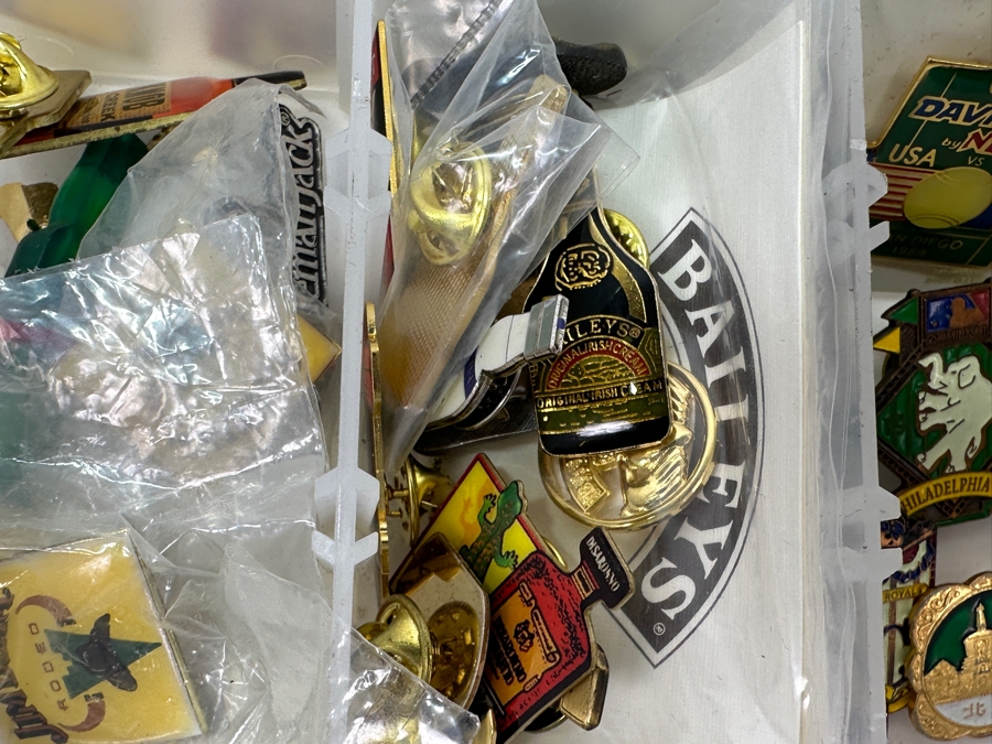 Just Added - Collection Of Pins Including Sports Pins, Liquor Advertising Pins, Russian Pins, Michael Jackson Pin & More - See Photos [Photo 7]