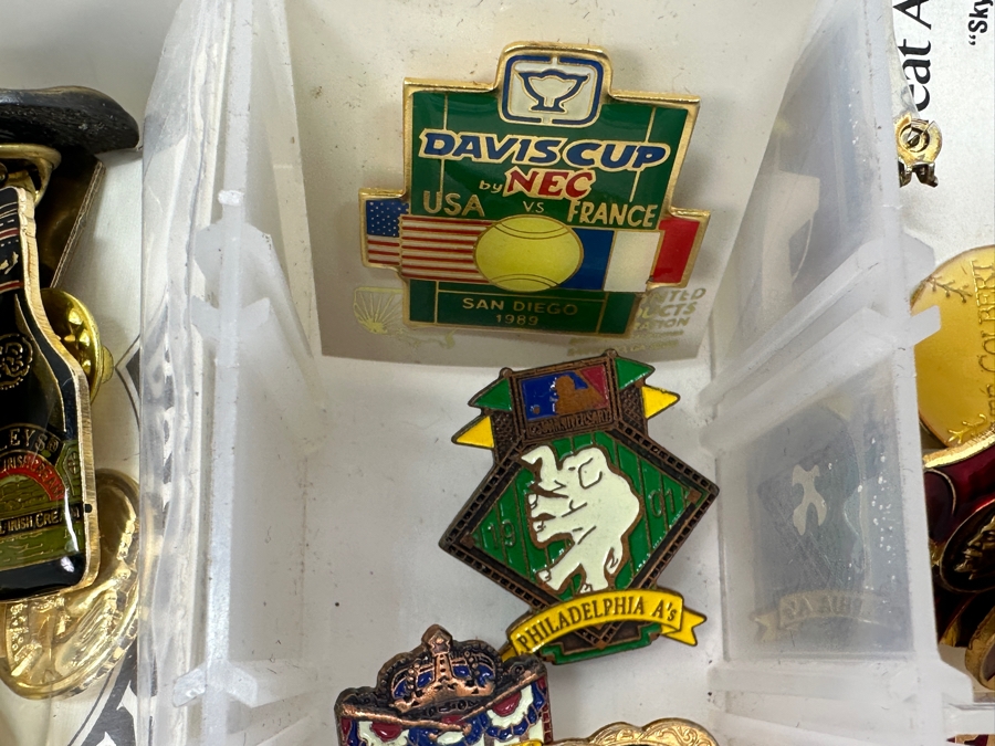 Just Added - Collection Of Pins Including Sports Pins, Liquor Advertising Pins, Russian Pins, Michael Jackson Pin & More - See Photos [Photo 6]