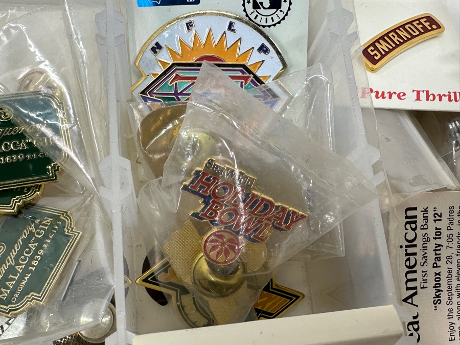 Just Added - Collection Of Pins Including Sports Pins, Liquor Advertising Pins, Russian Pins, Michael Jackson Pin & More - See Photos [Photo 18]