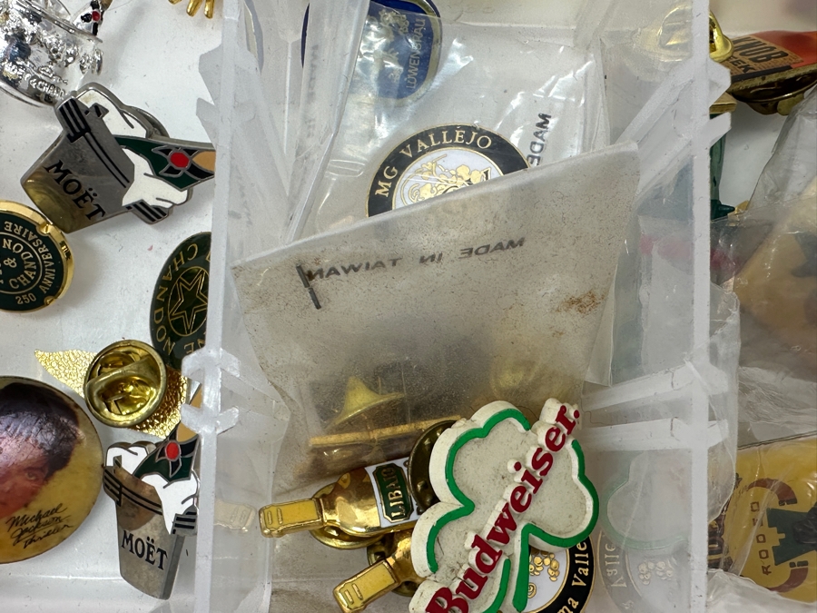 Just Added - Collection Of Pins Including Sports Pins, Liquor Advertising Pins, Russian Pins, Michael Jackson Pin & More - See Photos [Photo 8]
