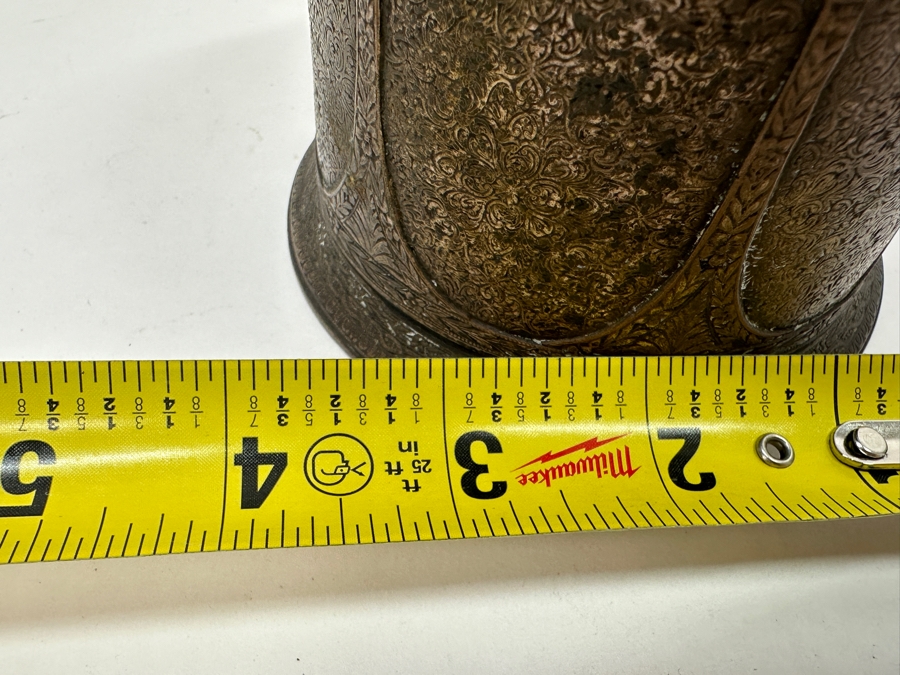 Just Added - Vintage Ornate Silver Plated 4 Compartment Storage Container Lidded Box With Hallmarks Underneath And Intricate Chased Design 3.5W X 3.5H [Photo 12]