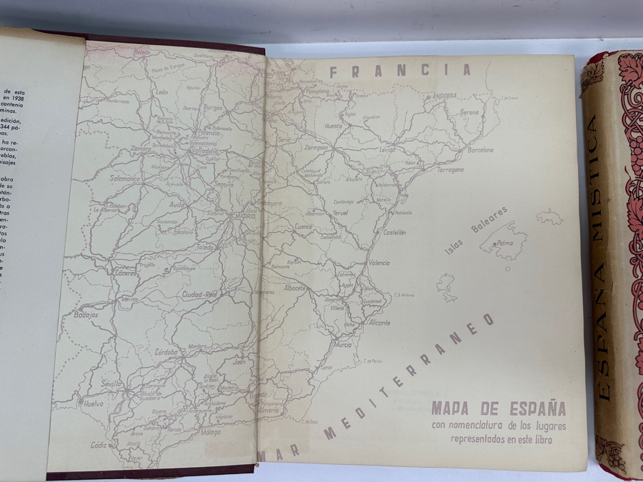 Just Added - Pair Of Vintage 1947 Hardcover Spanish Books: Espana Pueblos Y Paisajes & Espana Mistica By Jose Ortiz Echague [Photo 2]