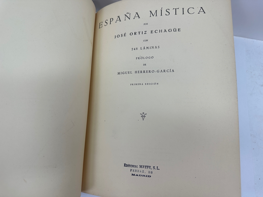 Just Added - Pair Of Vintage 1947 Hardcover Spanish Books: Espana Pueblos Y Paisajes & Espana Mistica By Jose Ortiz Echague [Photo 11]
