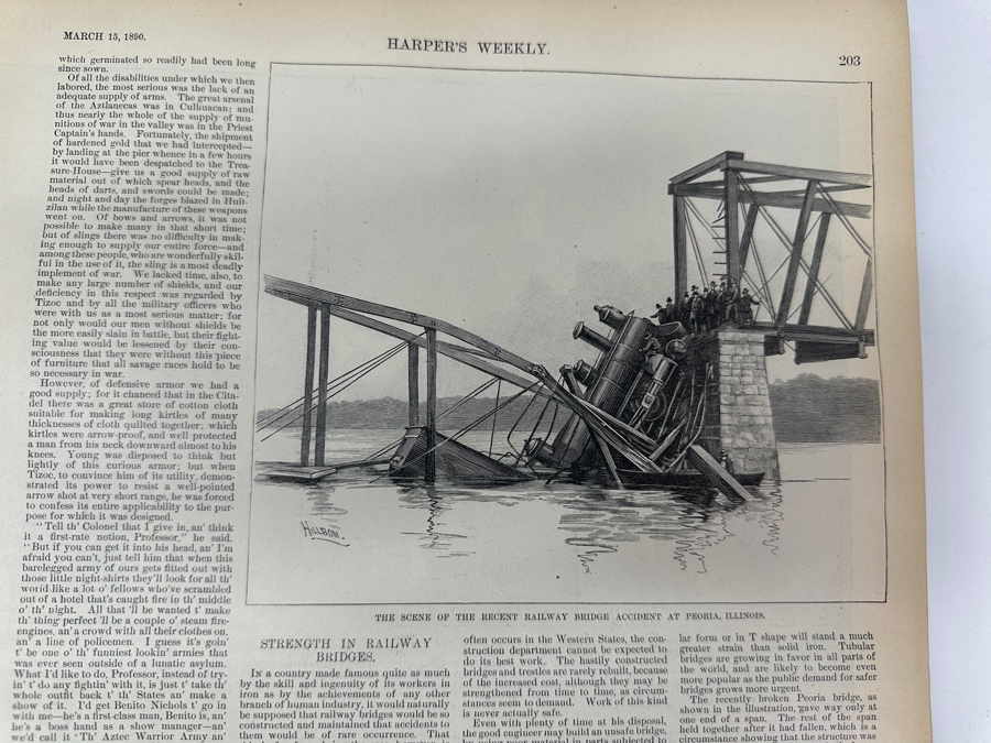 Just Added - Antique 1890 Vol. 34 Harper’s Weekly Hardcover Bound Collection For The Year 1890 [Photo 9]