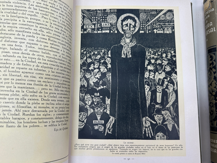 Just Added - Vintage 1933 Pair Of Hardcover Books Enciclopedia Grafica De La Cultura Universa (Graphic Encyclopedia Of Universal Culture) Books From Madrid Spain Volumes One And Two [Photo 8]