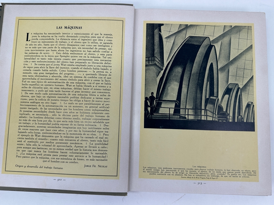 Just Added - Vintage 1933 Pair Of Hardcover Books Enciclopedia Grafica De La Cultura Universa (Graphic Encyclopedia Of Universal Culture) Books From Madrid Spain Volumes One And Two [Photo 16]