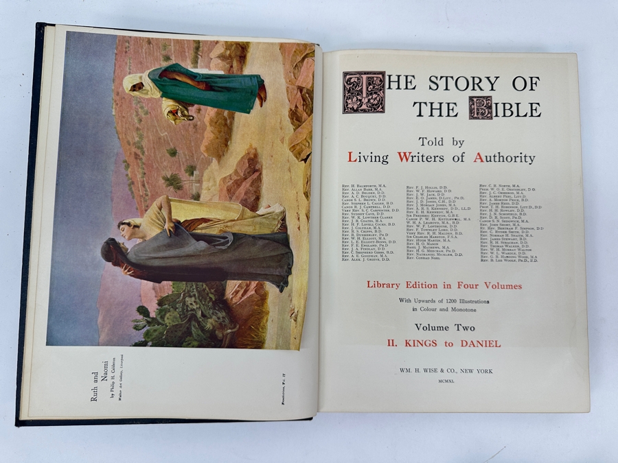 Just Added - Vintage 1940 Four Volume Hardcover Books Set The Story Of The Bible By WM. H. Wise & Co. New York [Photo 7]