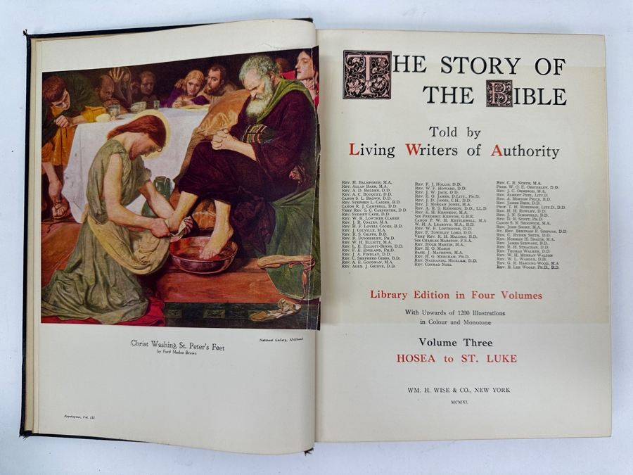 Just Added - Vintage 1940 Four Volume Hardcover Books Set The Story Of The Bible By WM. H. Wise & Co. New York [Photo 8]