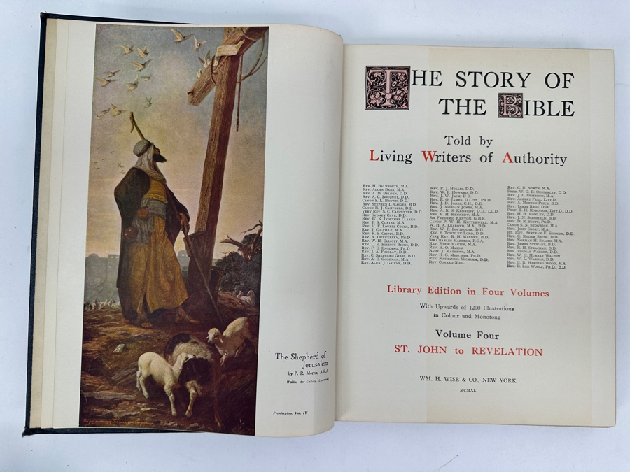 Just Added - Vintage 1940 Four Volume Hardcover Books Set The Story Of The Bible By WM. H. Wise & Co. New York [Photo 9]