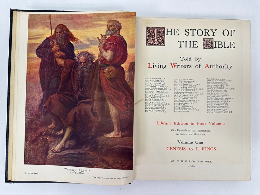 Just Added - Vintage 1940 Four Volume Hardcover Books Set The Story Of The Bible By WM. H. Wise & Co. New York [Photo 2]