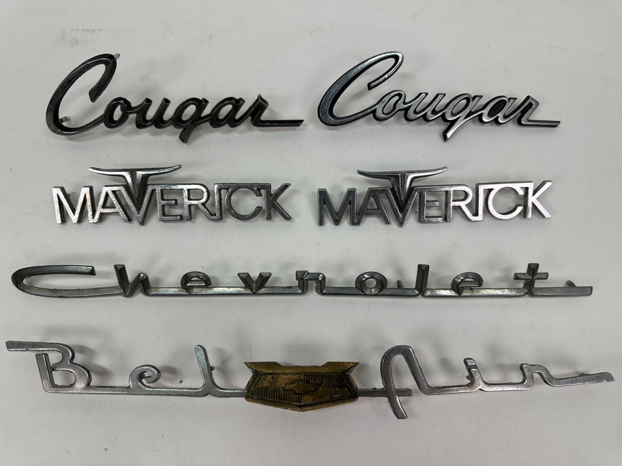 Just Added - (6) Vintage Automobile Car Emblems [Photo 2]
