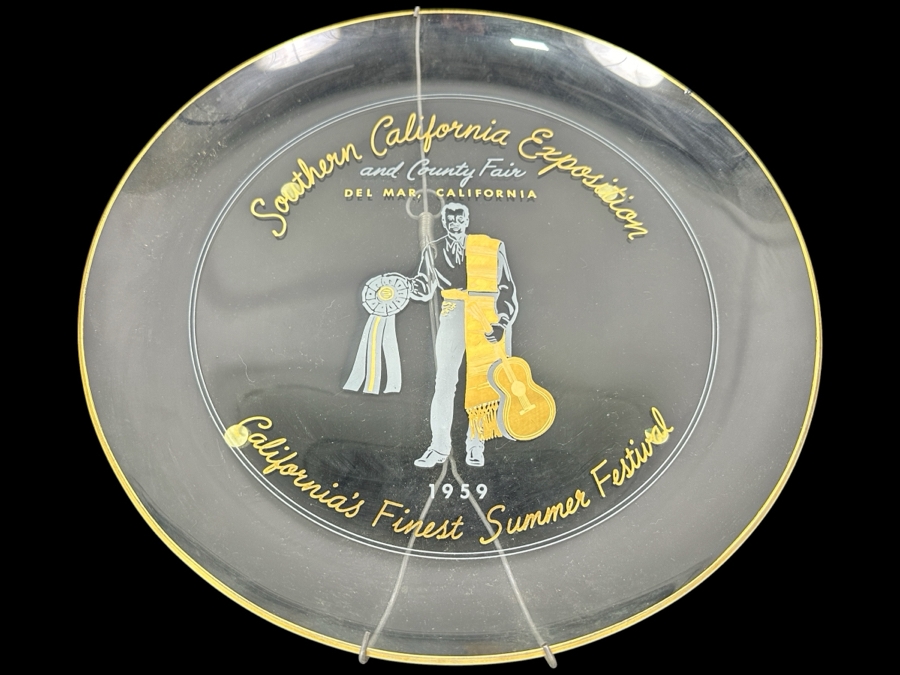 Just Added - Vintage 1959 Southern California Exposition And County Fair Del Mar, California Glass Plate 12”W [Photo 2]
