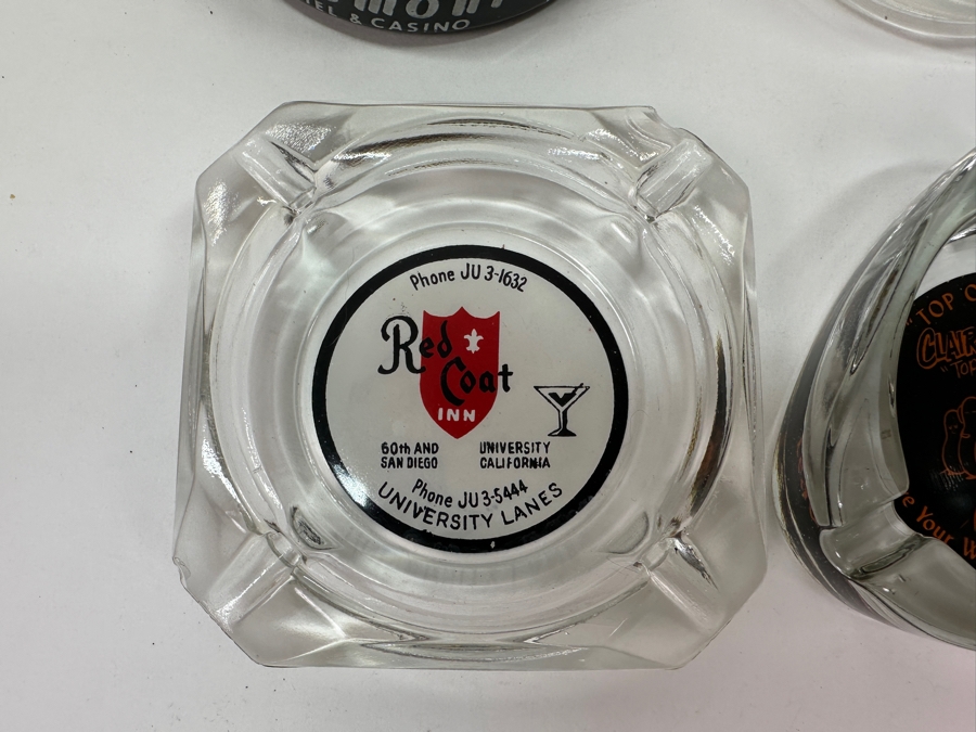 Just Added - (12) Vintage Glass Advertising Ashtrays From Casinos, Motels & Bowling Alleys [Photo 9]