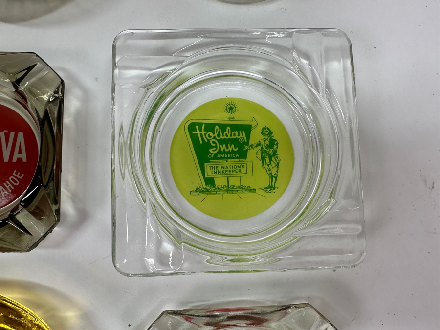 Just Added - (12) Vintage Glass Advertising Ashtrays From Casinos, Motels & Bowling Alleys [Photo 6]