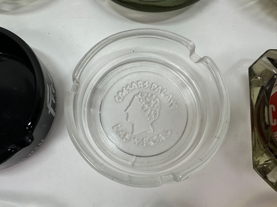 Just Added - (12) Vintage Glass Advertising Ashtrays From Casinos, Motels & Bowling Alleys [Photo 2]