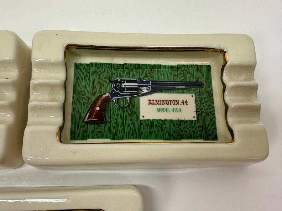 Just Added - (3) Vintage Ashtrays: (2) Remington .44 Model 1858 Ashtrays & (1) Colt .44 Model 1860 Ashtray 5 X 3 Made By B & B USA [Photo 6]