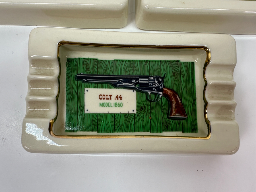 Just Added - (3) Vintage Ashtrays: (2) Remington .44 Model 1858 Ashtrays & (1) Colt .44 Model 1860 Ashtray 5 X 3 Made By B & B USA [Photo 4]